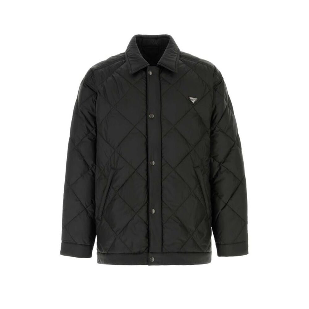 Prada Men Black Polyester Down Jacket